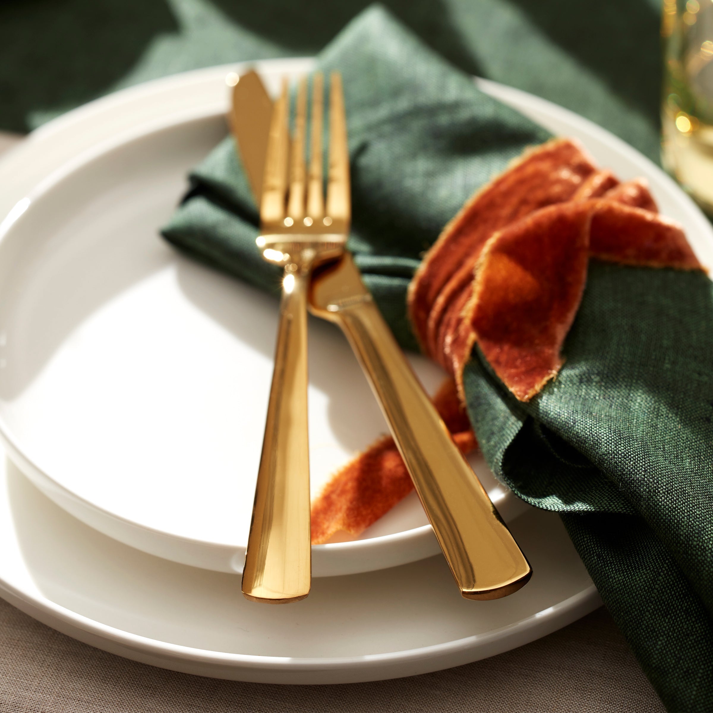 Lenox Westmore Aptitude Gold 20-Piece Flatware Set - Image 2