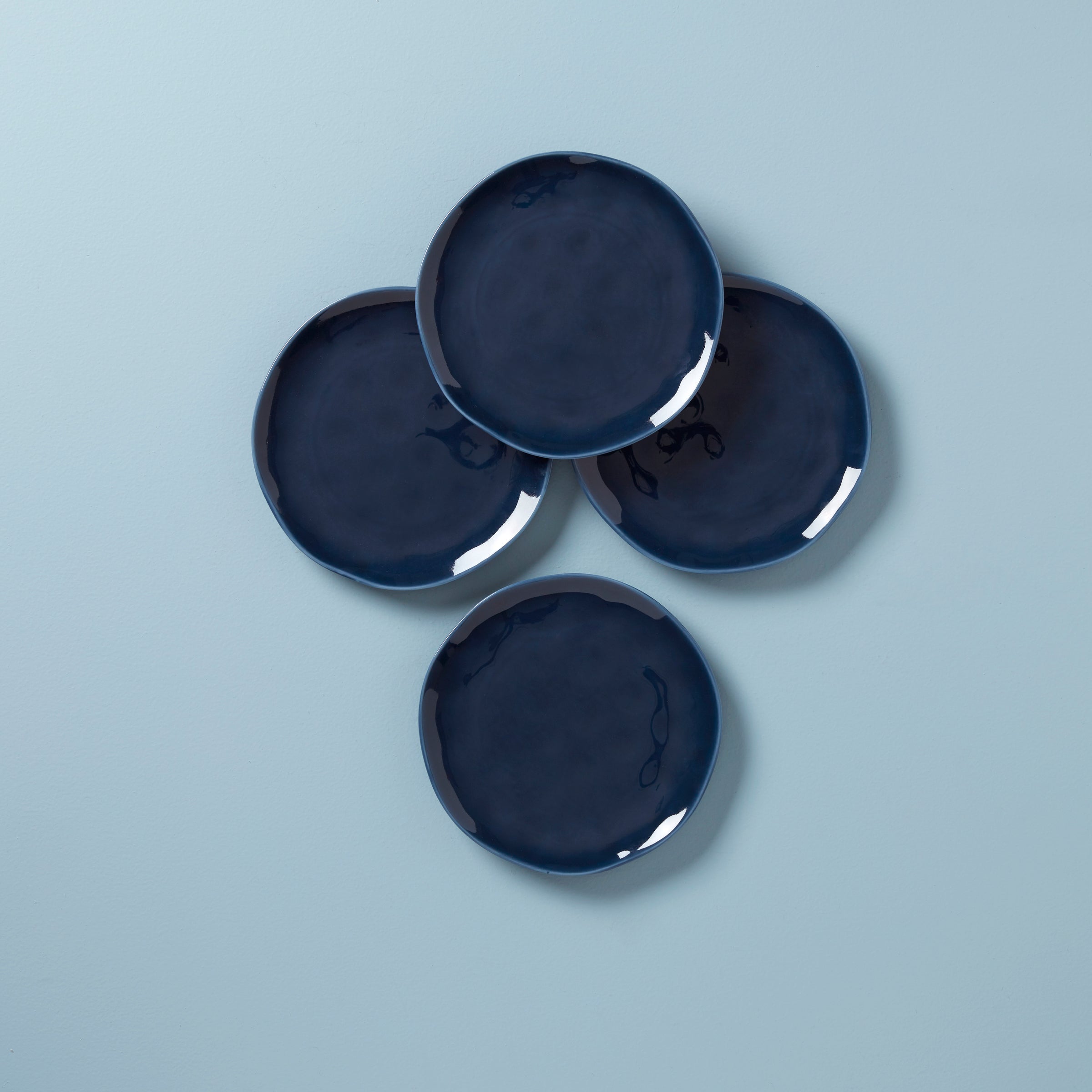 Lenox Westmore Bay Colors Blue Accent Plates, Set of 4