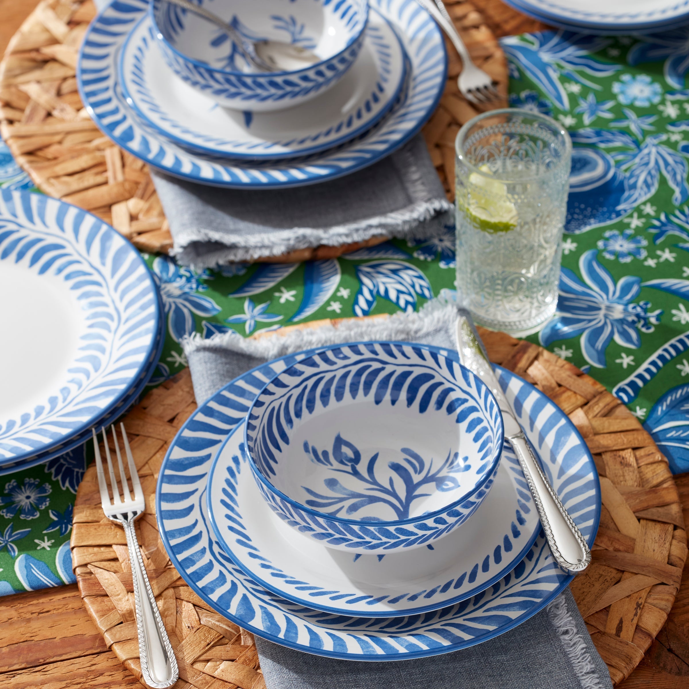 Lenox Westmore Solear Blue 12-Piece Dinnerware Set - Image 2
