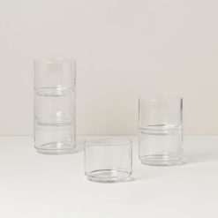Lenox Westmore Tuscany Classics Stackable Clear Short Glasses, Set of 6