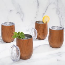 Alternative view of Lenox Westmore Insulated Woodgrain Wine Tumblers, Set of 4