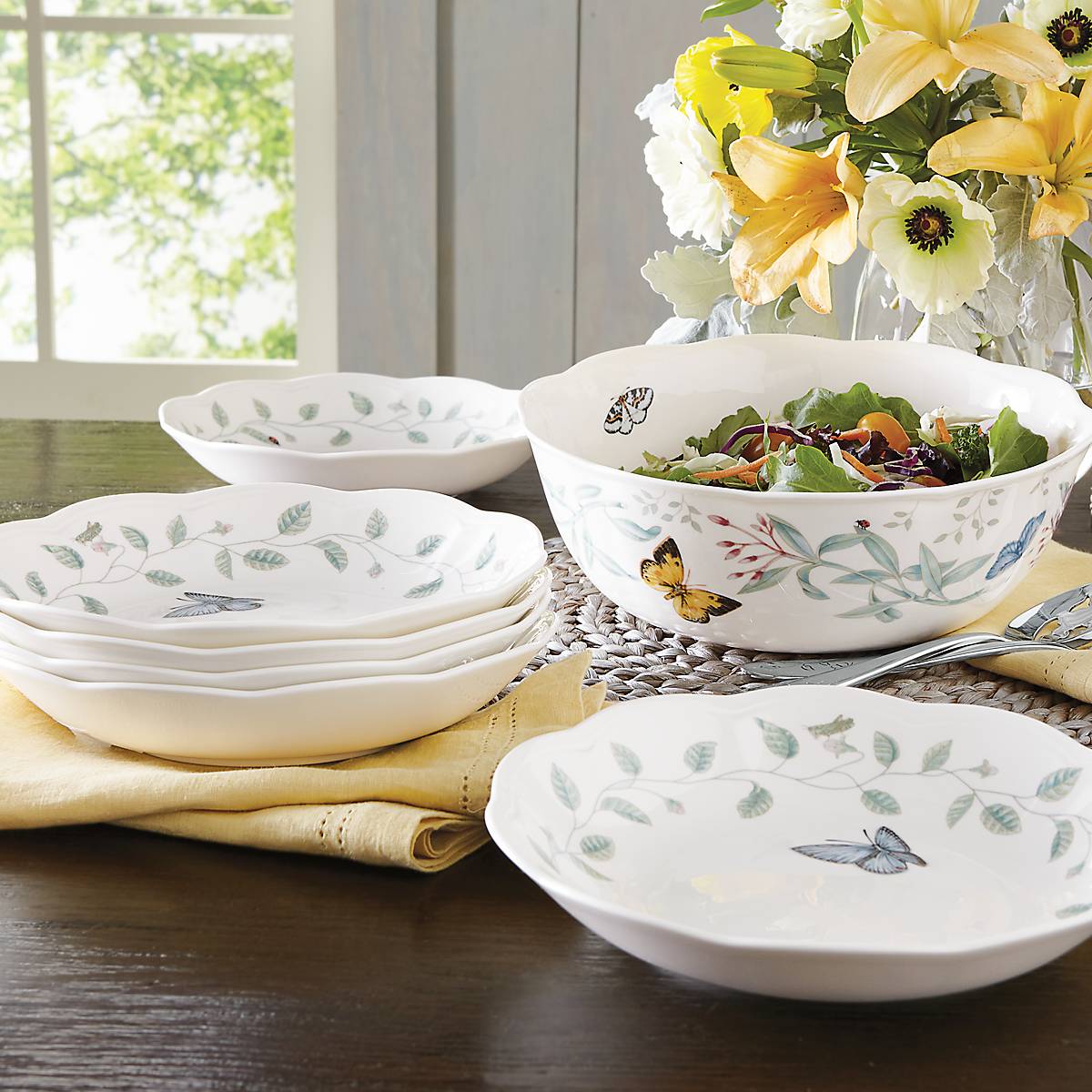 Lenox Westmore Butterfly Meadow 7-Piece Bowl Set - Image 3