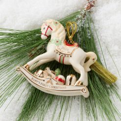 Alternative view of Lenox Westmore 2026 Baby's 1st Christmas Vintage Rocking Horse Ornament