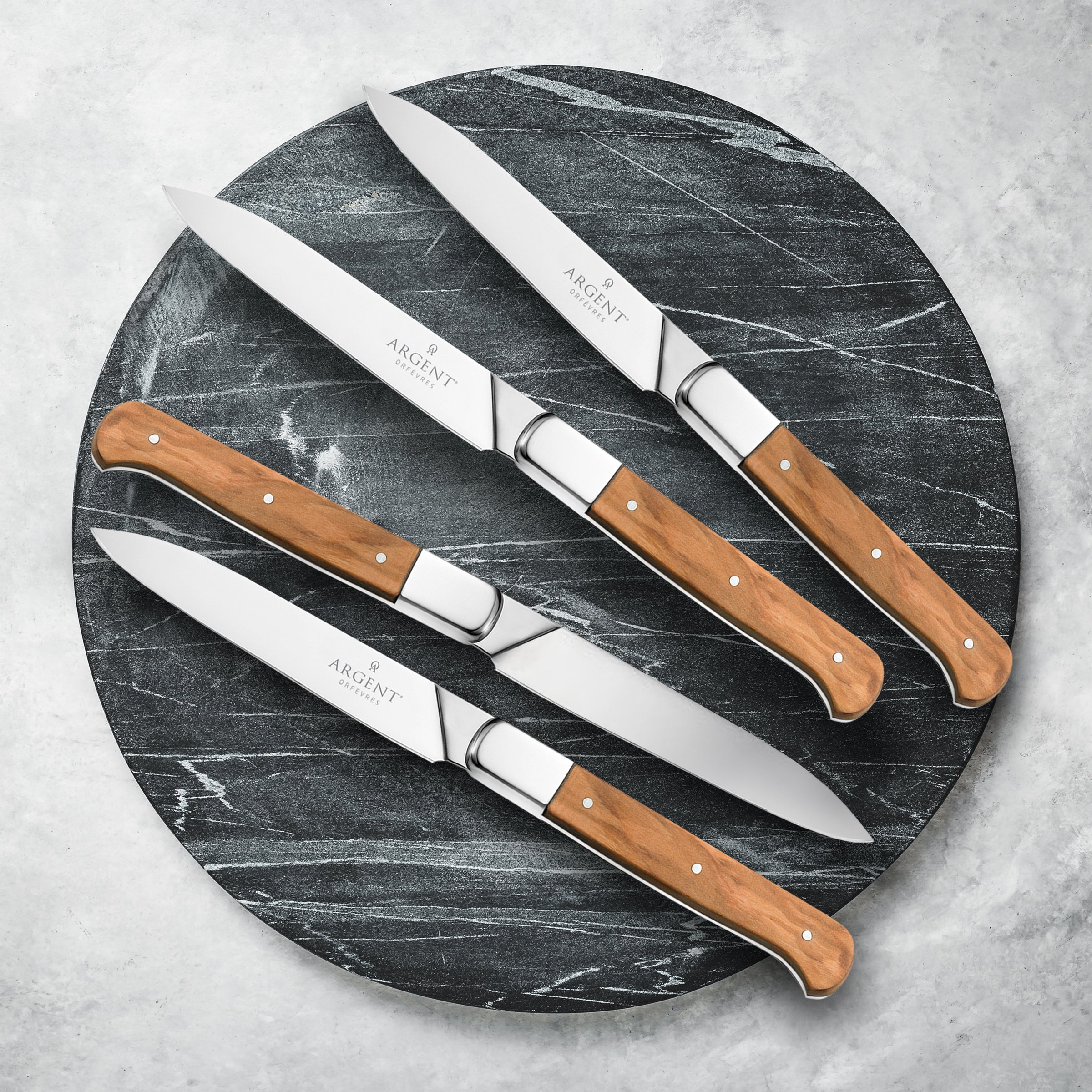 Lenox Westmore Argent Lynden Olive Wood Steak Knives, Set of 4 - Image 2