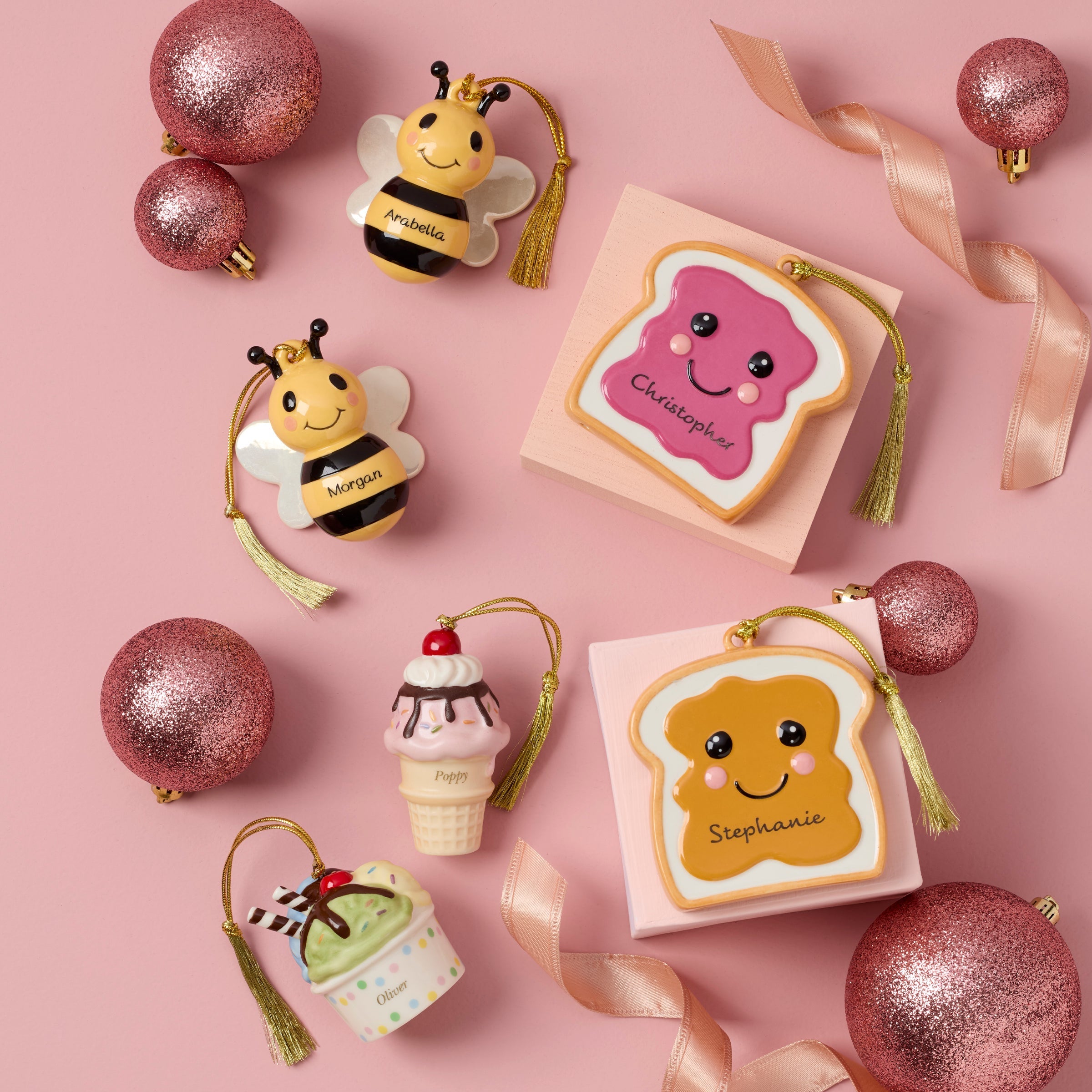 Lenox Westmore Personalized Bees 2-Piece Ornament Set - Image 3