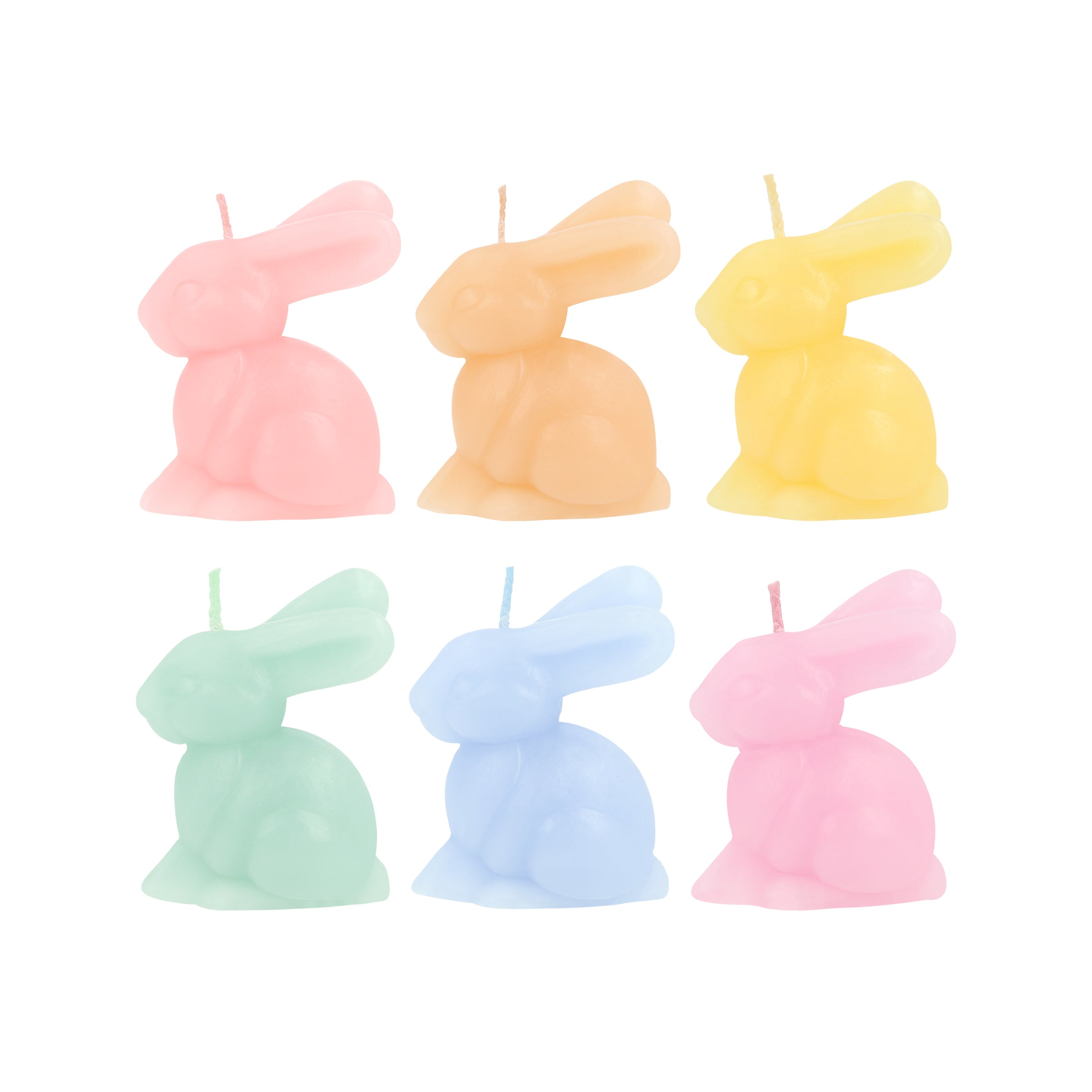 Lenox Westmore Rainbow Mini Bunny Candles, Set of 6