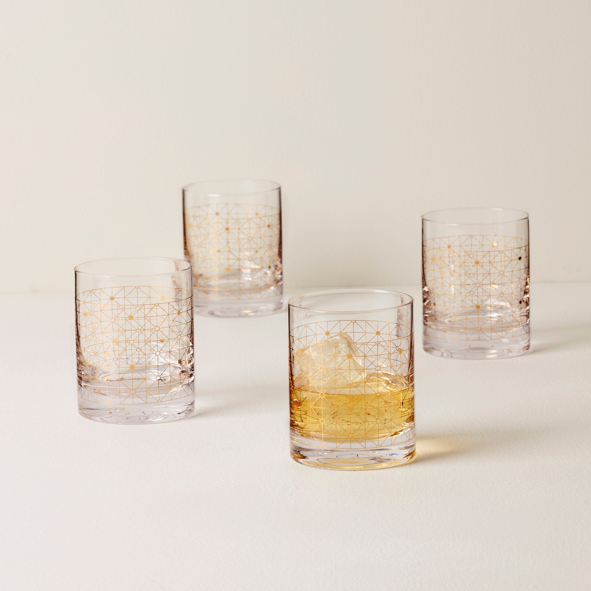 Lenox Westmore Tuscany Classics Gold Dust Double Old Fashion Glasses, Set of 4 - Image 2