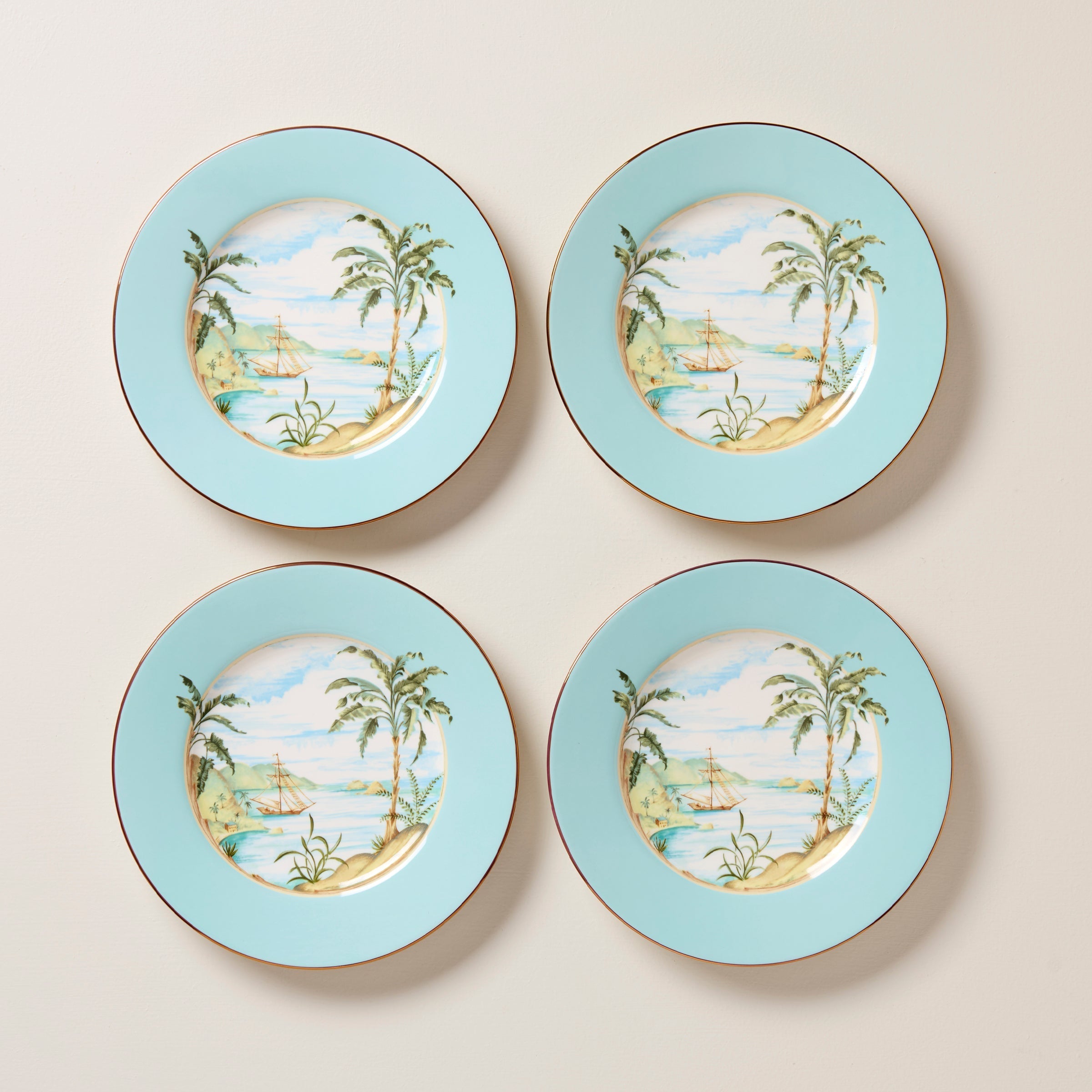 Lenox Westmore British Colonial Tradewind Accent Plates, Set of 4