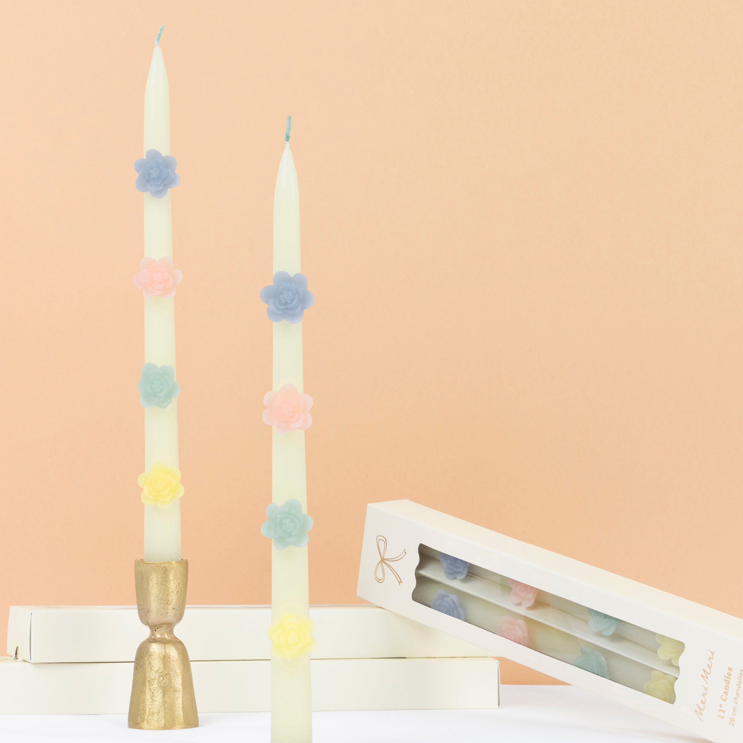 Lenox Westmore Pastel Flowers Taper Candles, Set of 2 - Image 4
