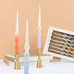 Lenox Westmore Rainbow Twisted Table Candles, Set of 8