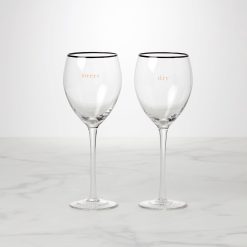 Lenox Westmore Cheers To Us Sweet & Dry Wine Glasses, Set of 2