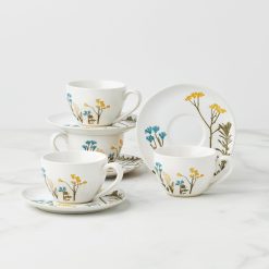 Lenox Westmore Wildflowers 8-Piece Espresso Cups & Saucers Set