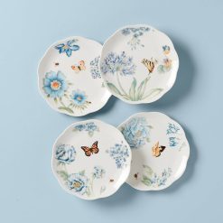 Lenox Westmore Butterfly Meadow Blue Dessert Plates, Set of 4