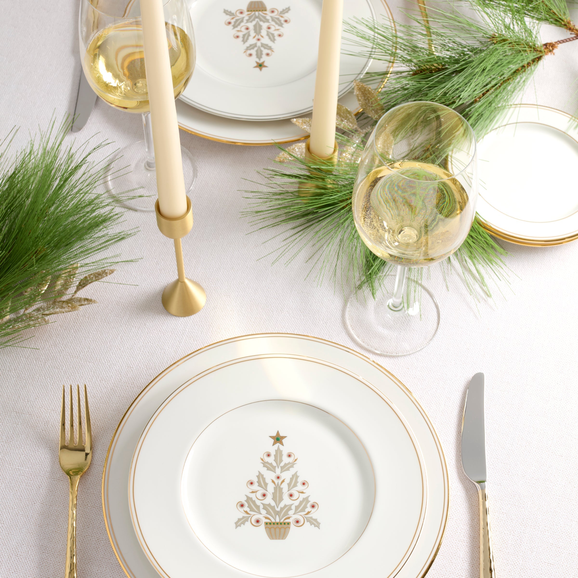 Lenox Westmore Federal Gold Tree Accent Plates, Set of 4 - Image 4