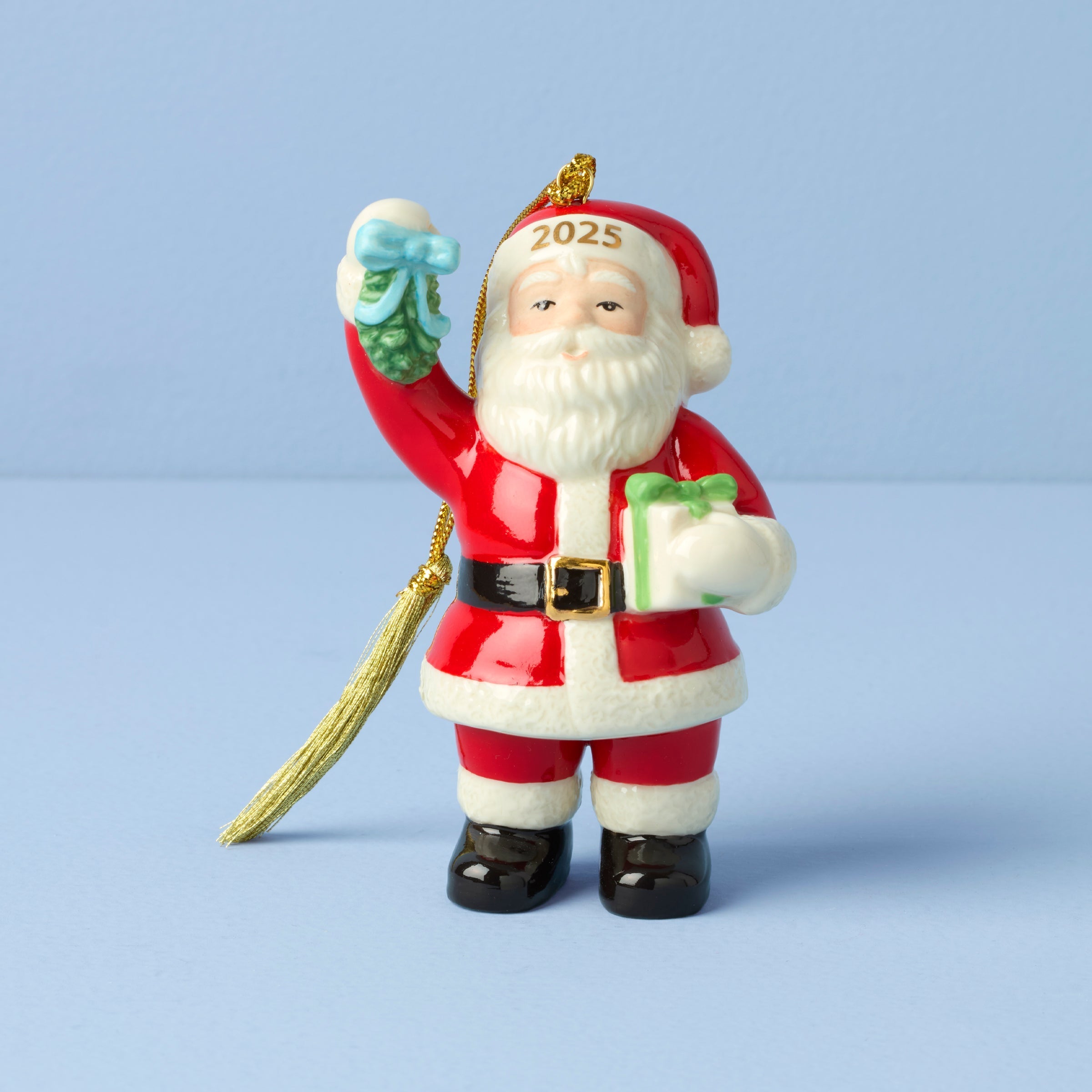Lenox Westmore 2025 Santa with Mistletoe Ornament