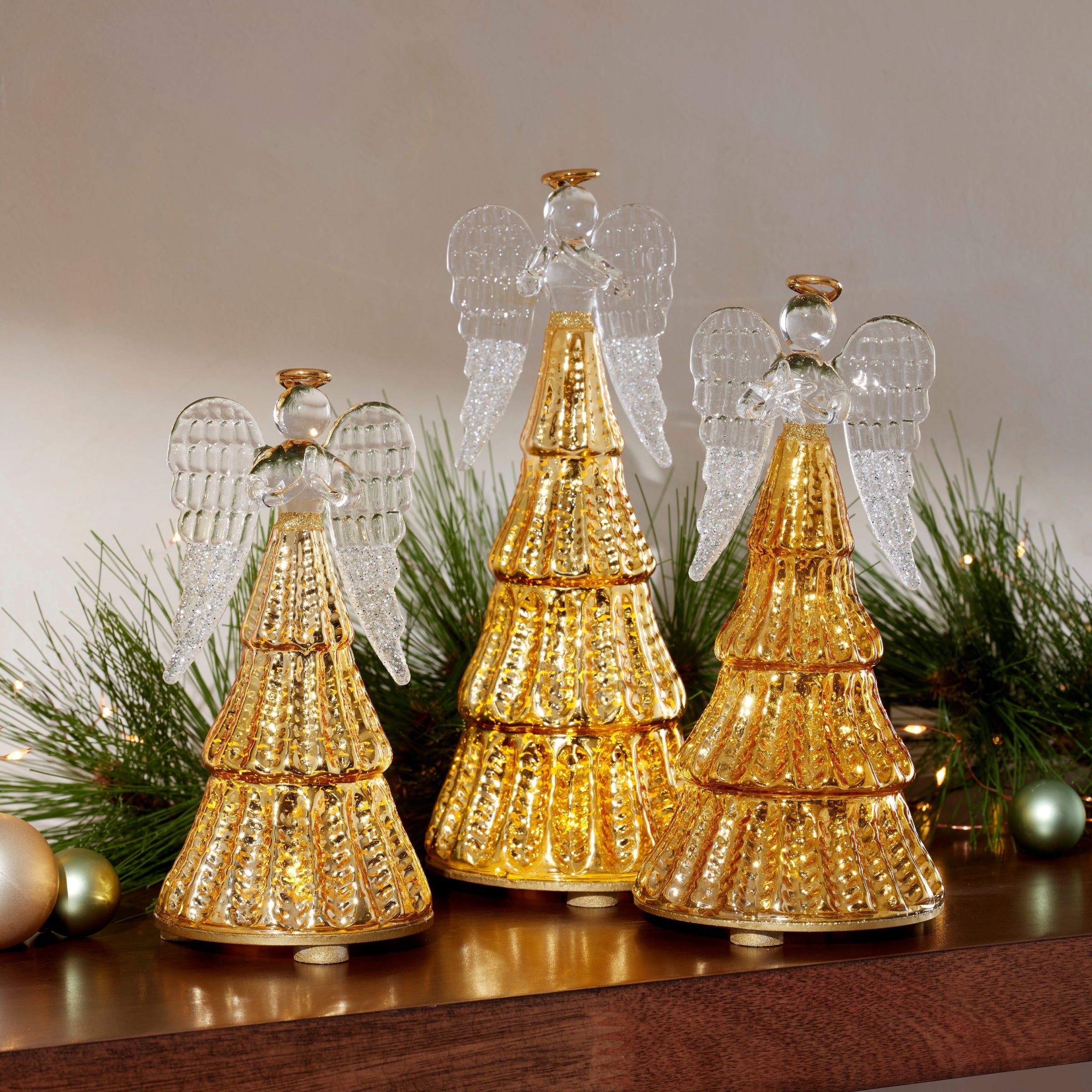 Lenox Westmore Radiant Light Lit Angel Figurines 3-Piece Set - Image 4