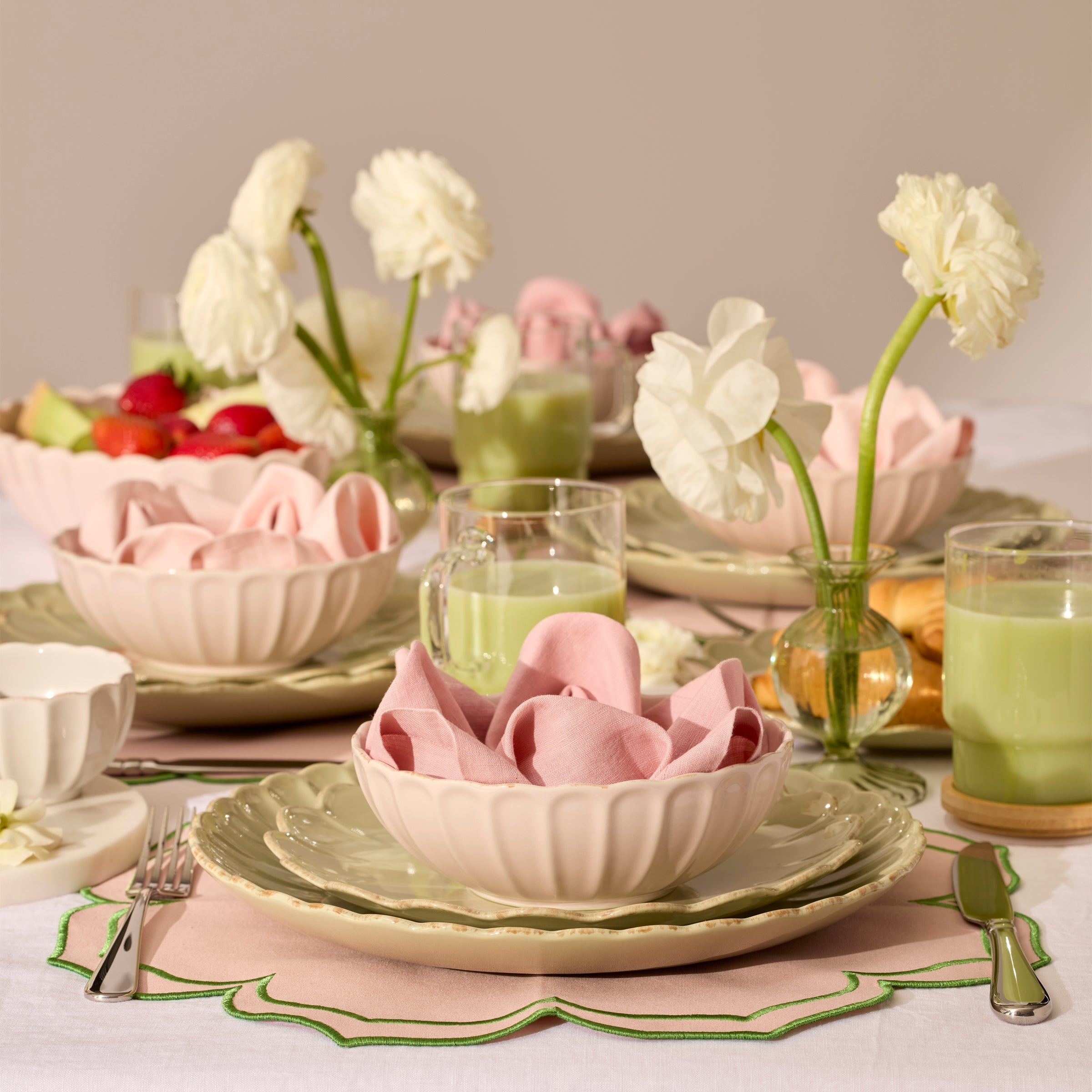 Lenox Westmore French Perle Scallop Matcha 24-Piece Dinnerware Set - Image 8