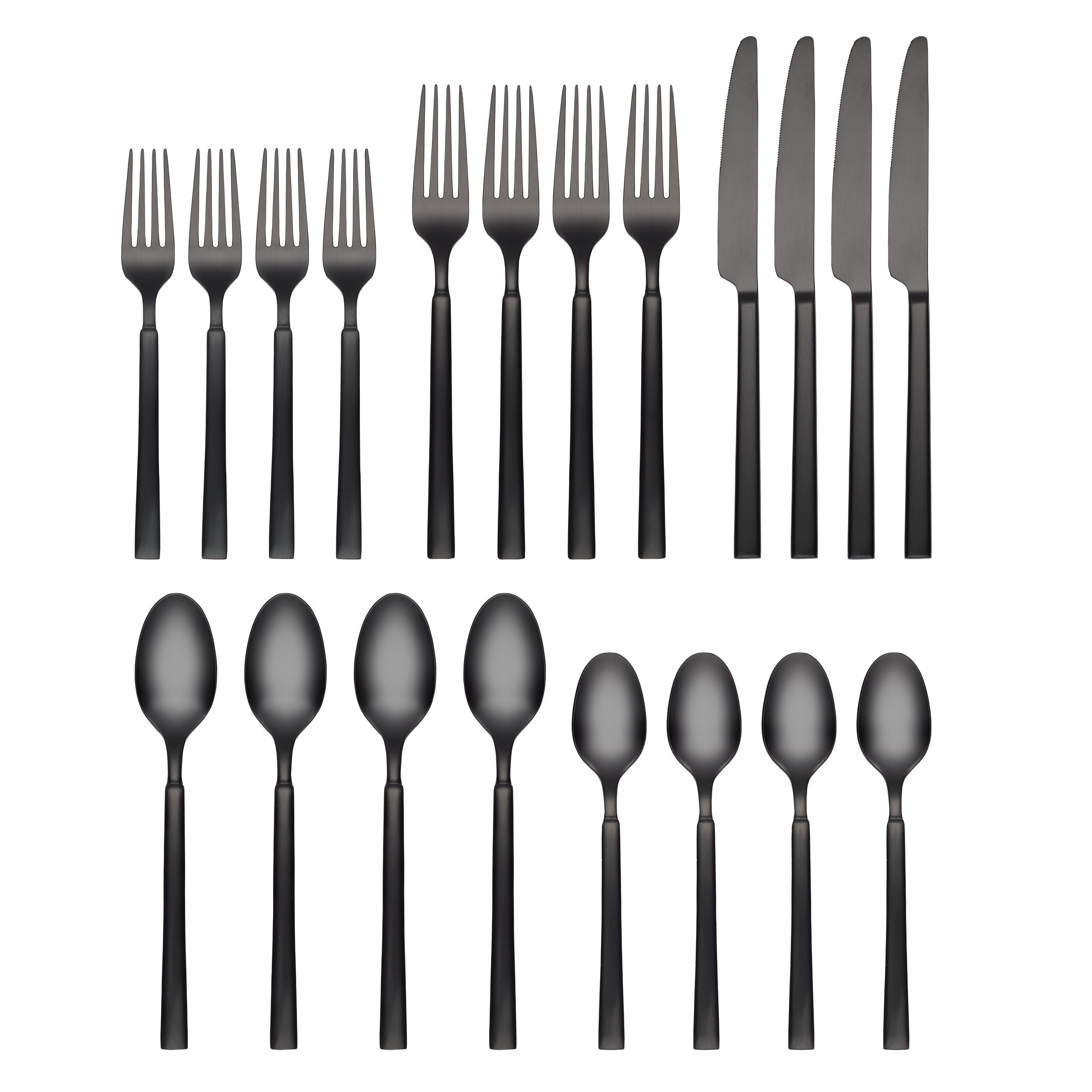 Lenox Westmore Gailann Black Satin 20-Piece Flatware Set - Image 2