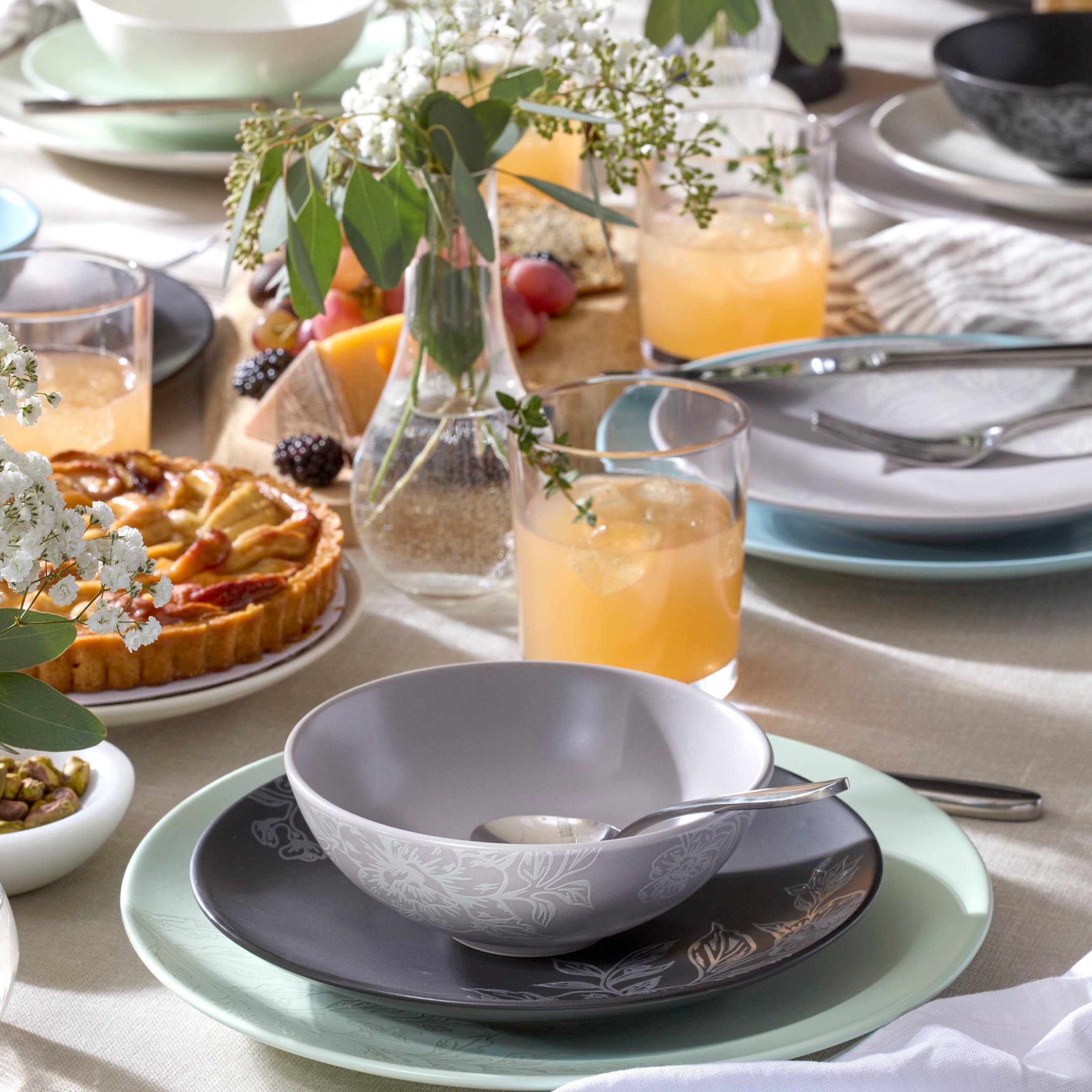 Lenox Westmore Roseto Pumice 12-Piece Dinnerware Set - Image 3