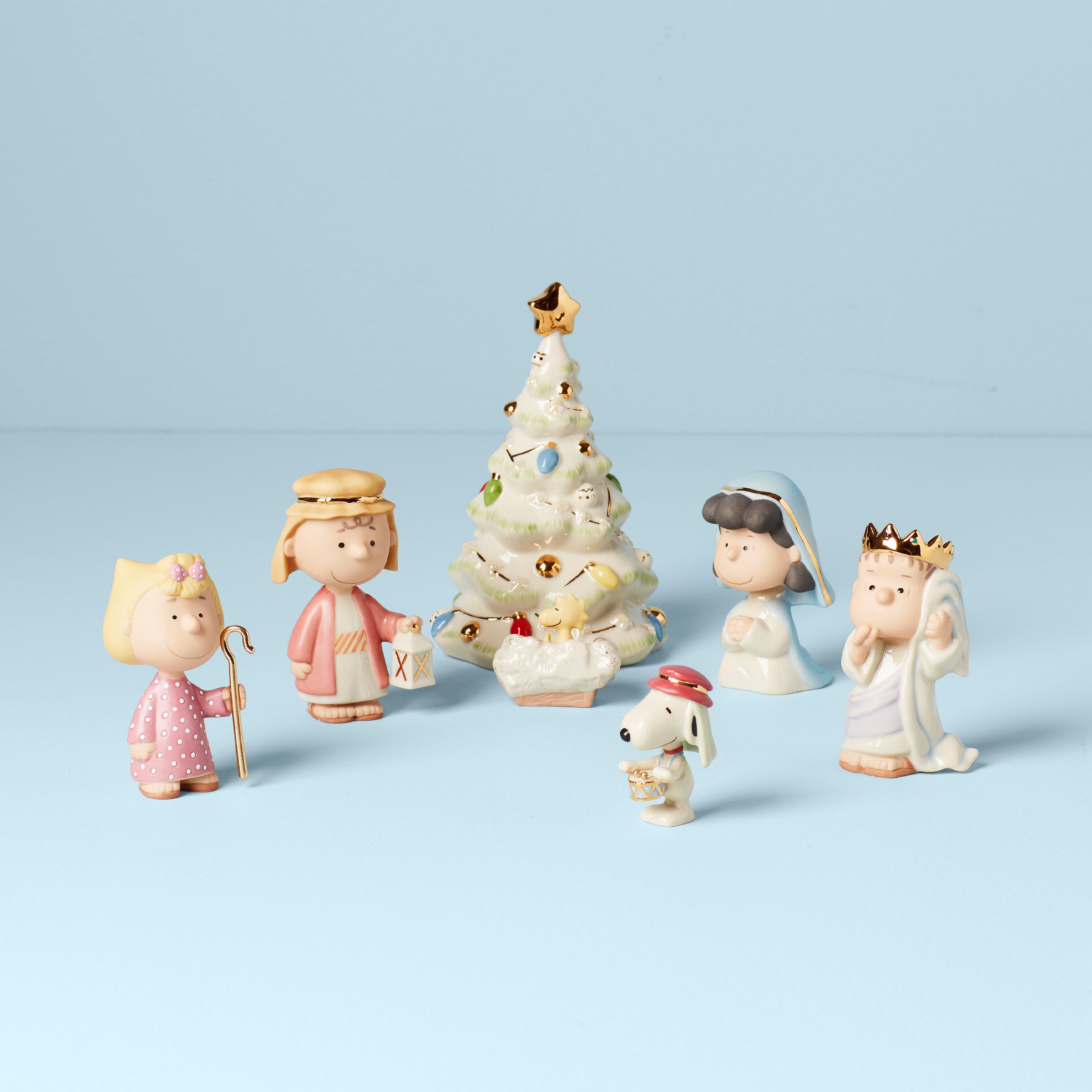 Lenox Westmore Peanuts 7-Piece Christmas Pageant Figurines
