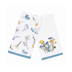 Lenox Westmore Wildflowers Embroidered Kitchen Towels, Set of 2
