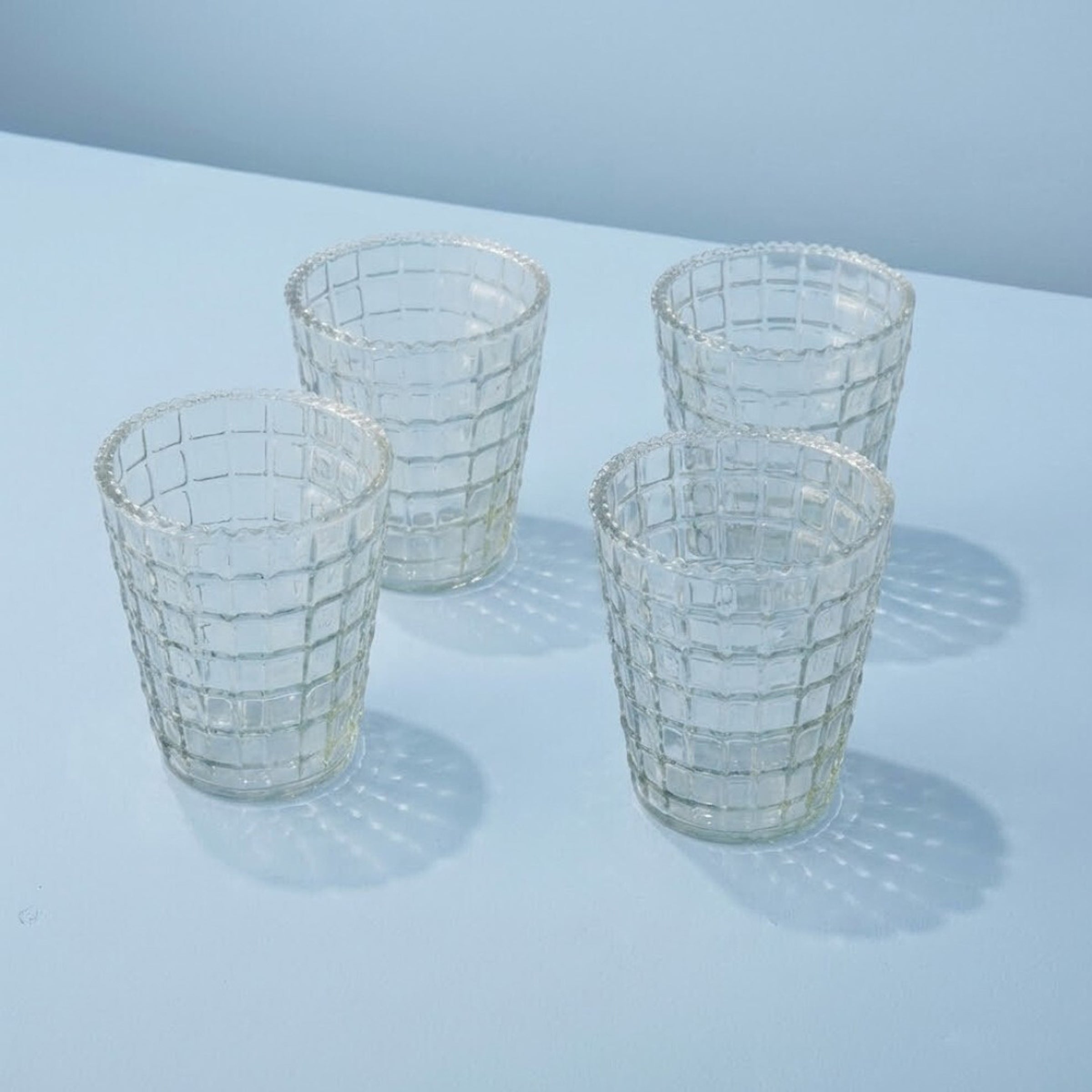 Lenox Westmore Ruffle Glass Lattice Tumblers, Set of 4