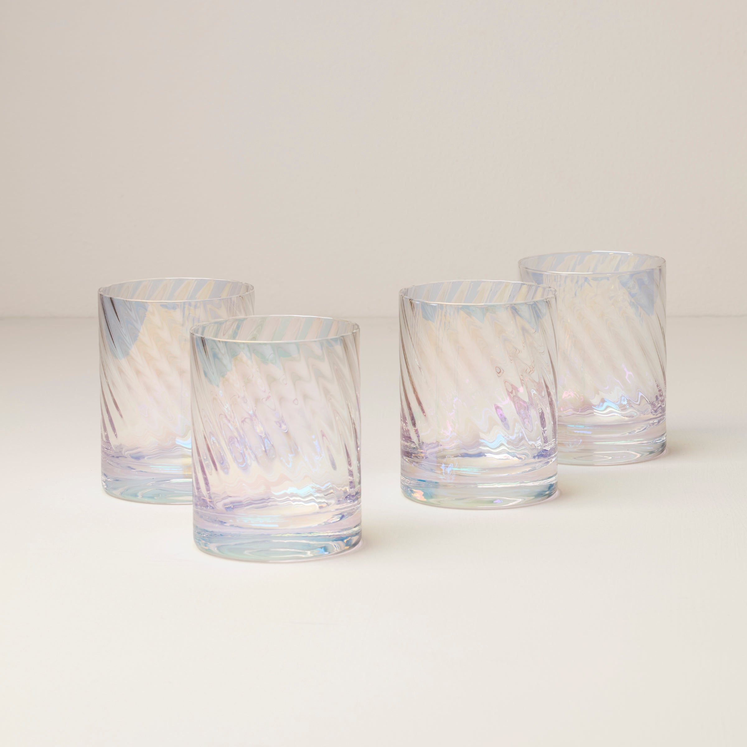Lenox Westmore Tuscany Classics Iridescent Double Old Fashion Glasses, Set of 4