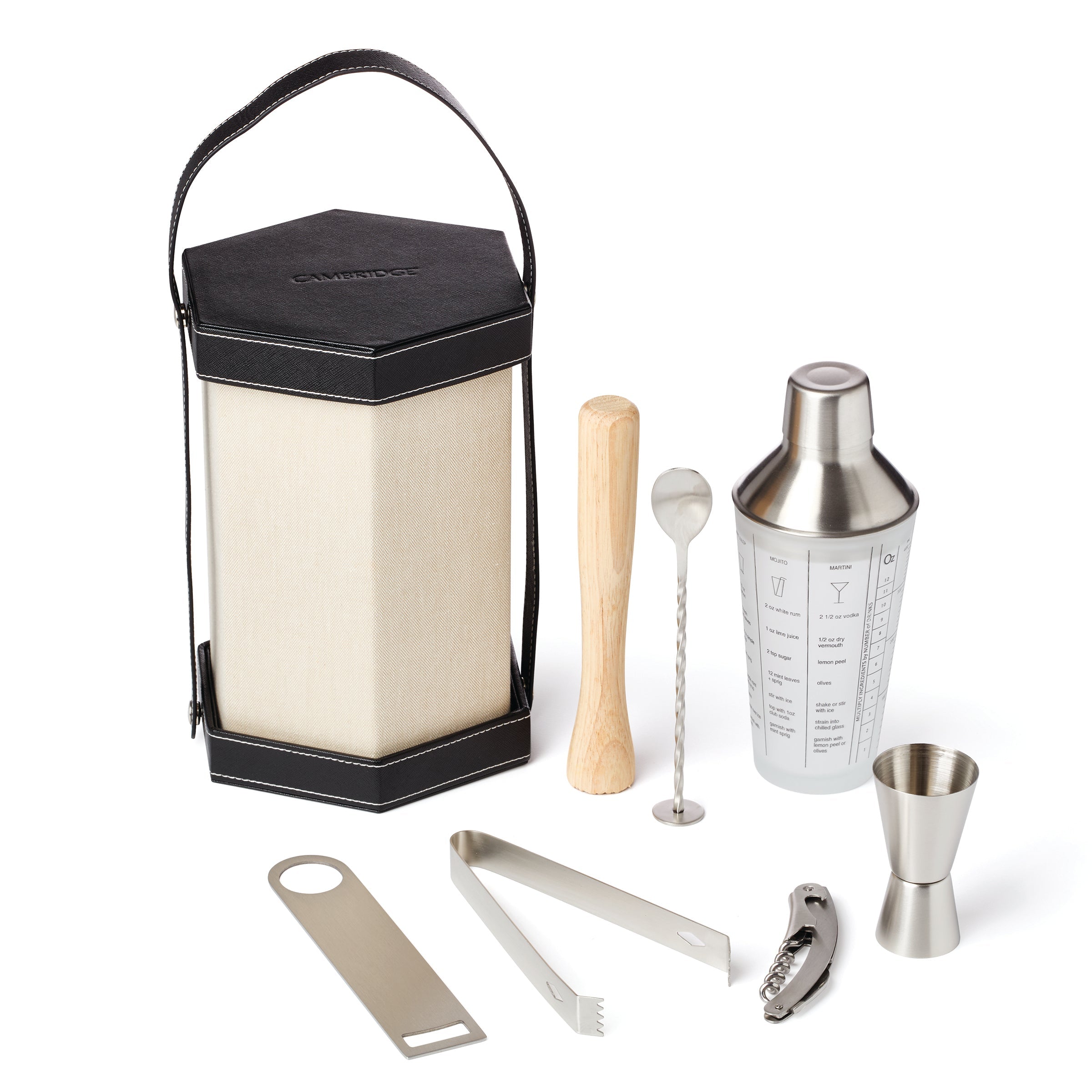 Lenox Westmore Canvas Travel Bar Tool Set