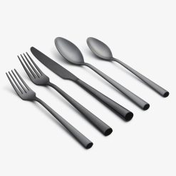 Lenox Westmore Gilda Black Satin 20-Piece Flatware Set