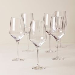 Lenox Westmore Tuscany Classics Angled Optic Wine Glasses, Set of 6