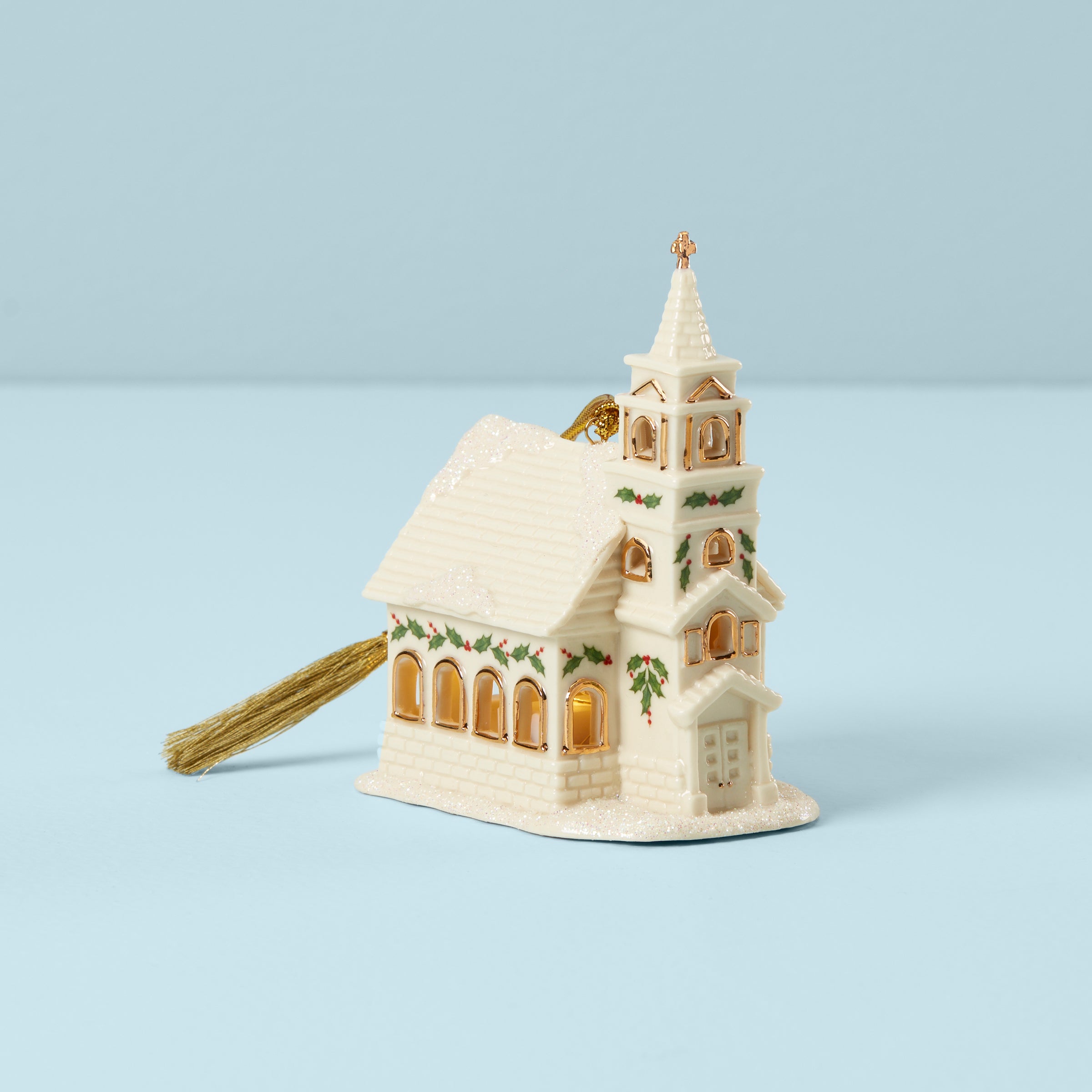 Lenox Westmore Christmas Village Church Lit Ornament