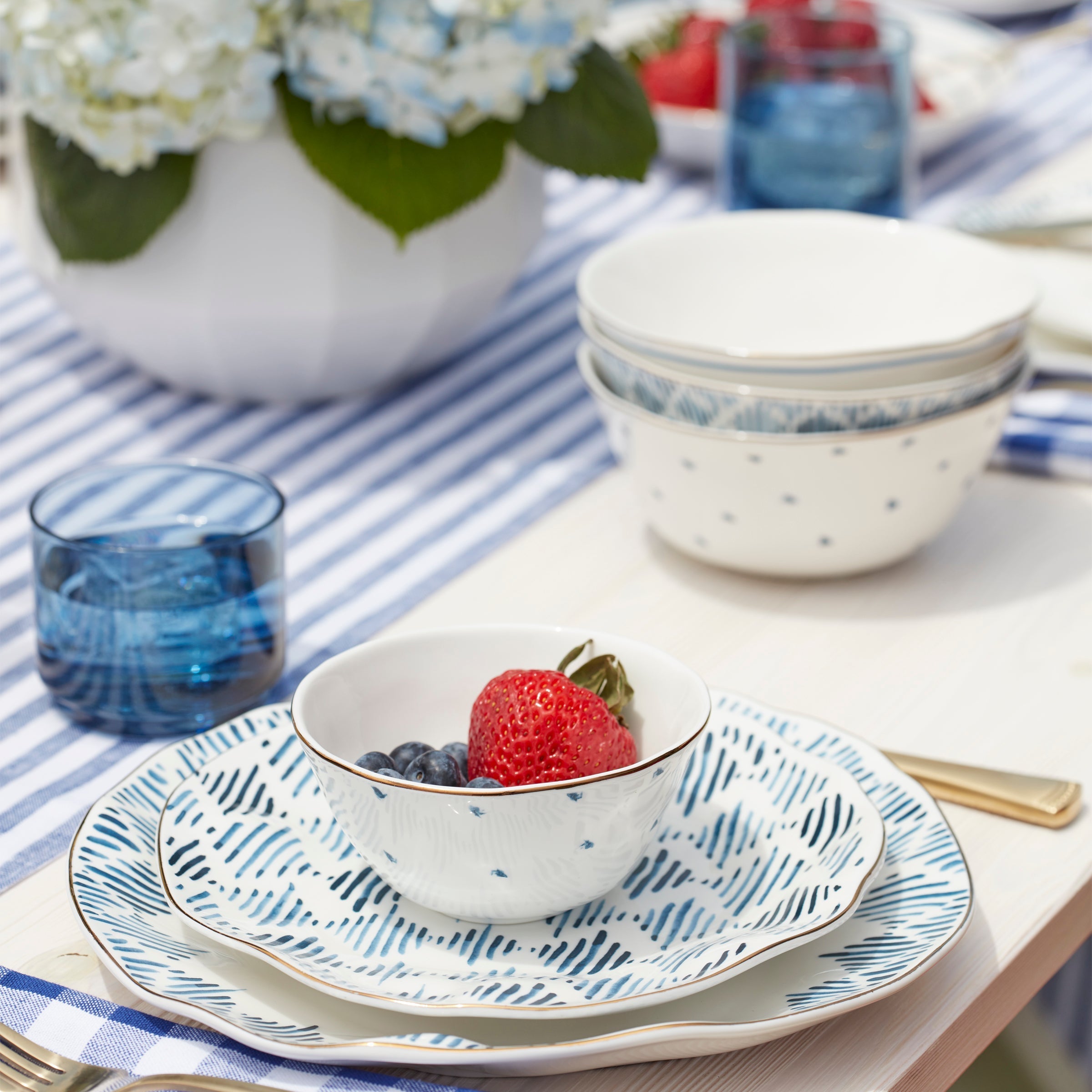 Lenox Westmore Blue Bay 12-Piece Dinnerware Set - Image 3