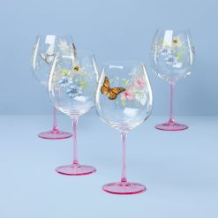 Lenox Westmore Butterfly Meadow Pink Decal Balloon, Set of 4