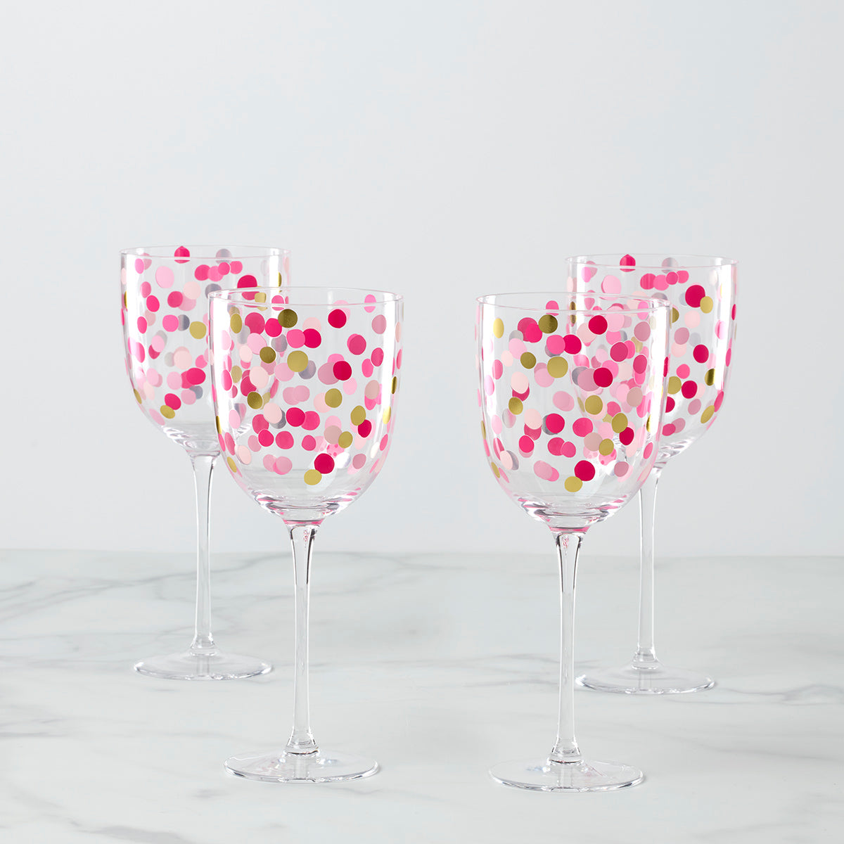 Lenox Westmore It's Raining Confetti Wine Glasses, Set of 4