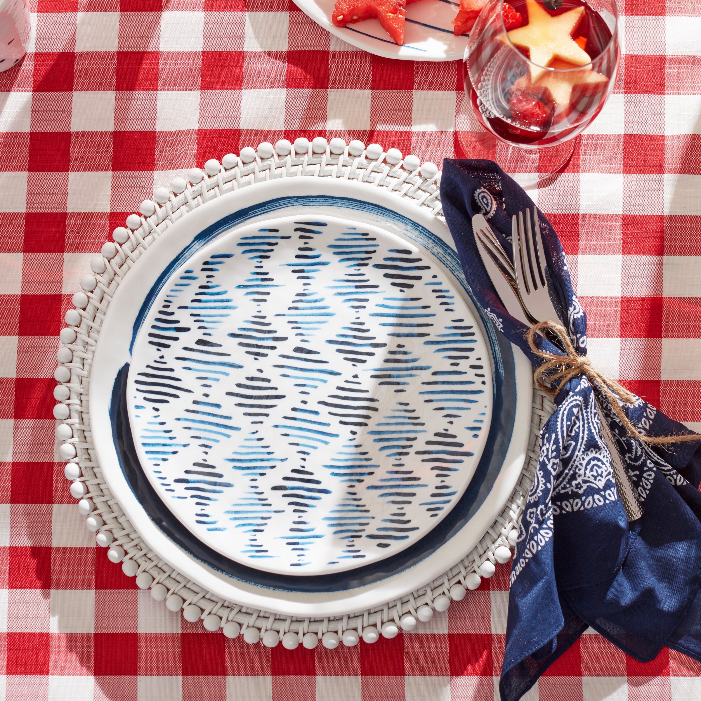 Lenox Westmore Blue Bay Melamine Dinner Plates, Set of 4 - Image 8