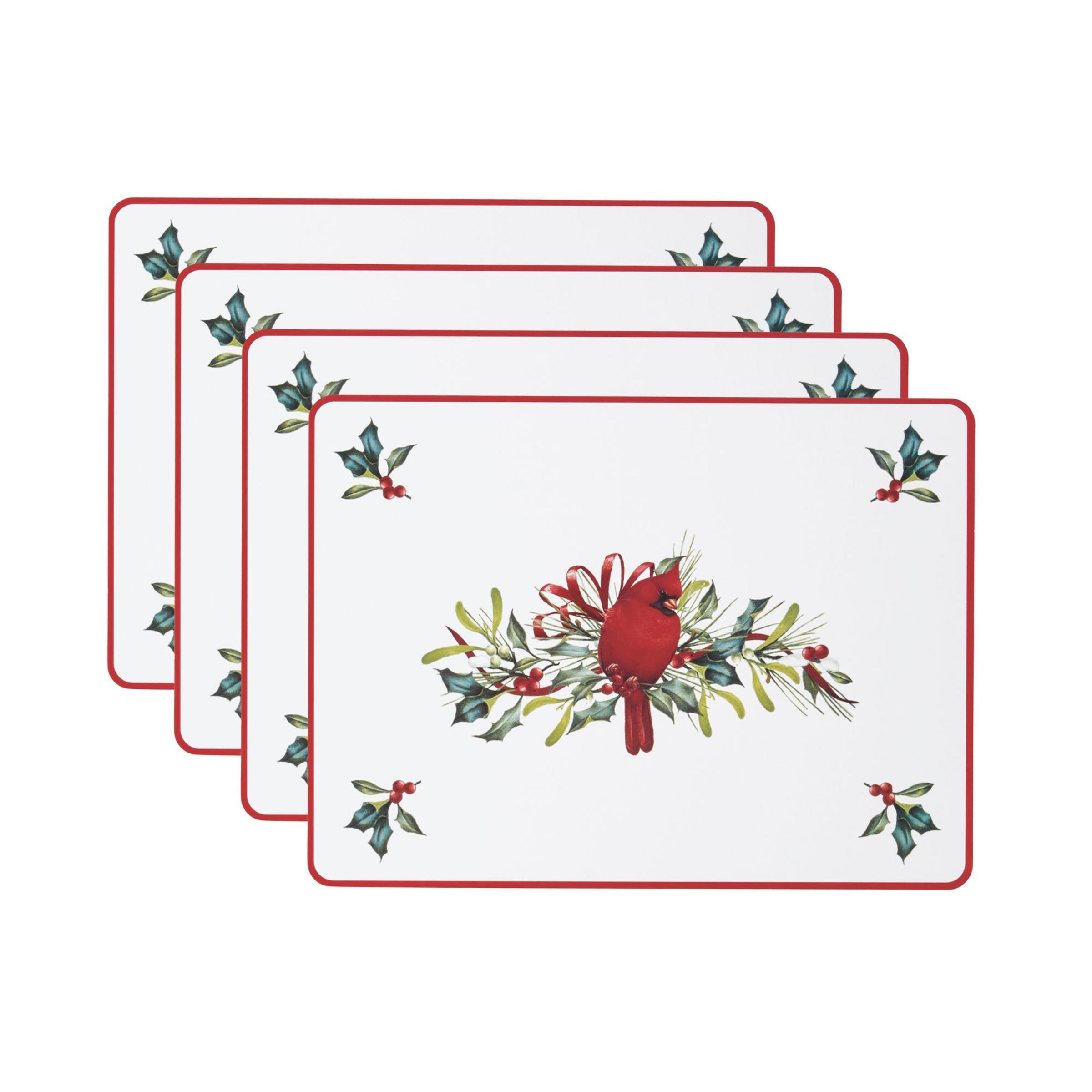 Lenox Westmore Winter Greetings Cardinal Cork Placemats, Set of 4 - Image 2