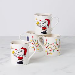 Alternative view of Lenox Westmore Snoopy Christmas Mugs, Set of 4