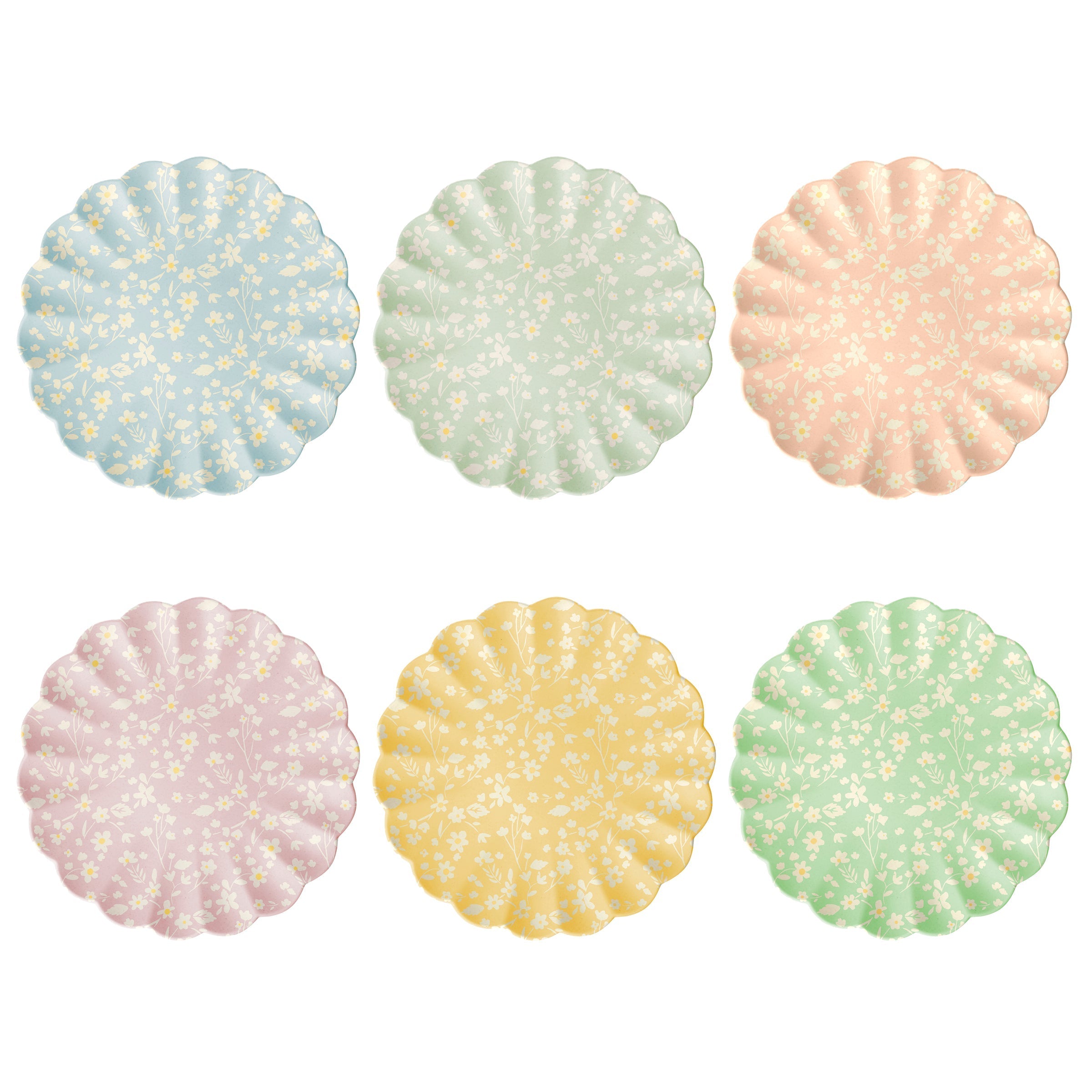 Lenox Westmore Floral Assorted Bamboo Large Plates, Set of 6