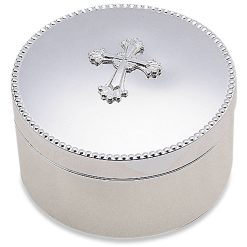 Lenox Westmore Abbey Cross Silverplate Keepsake Box