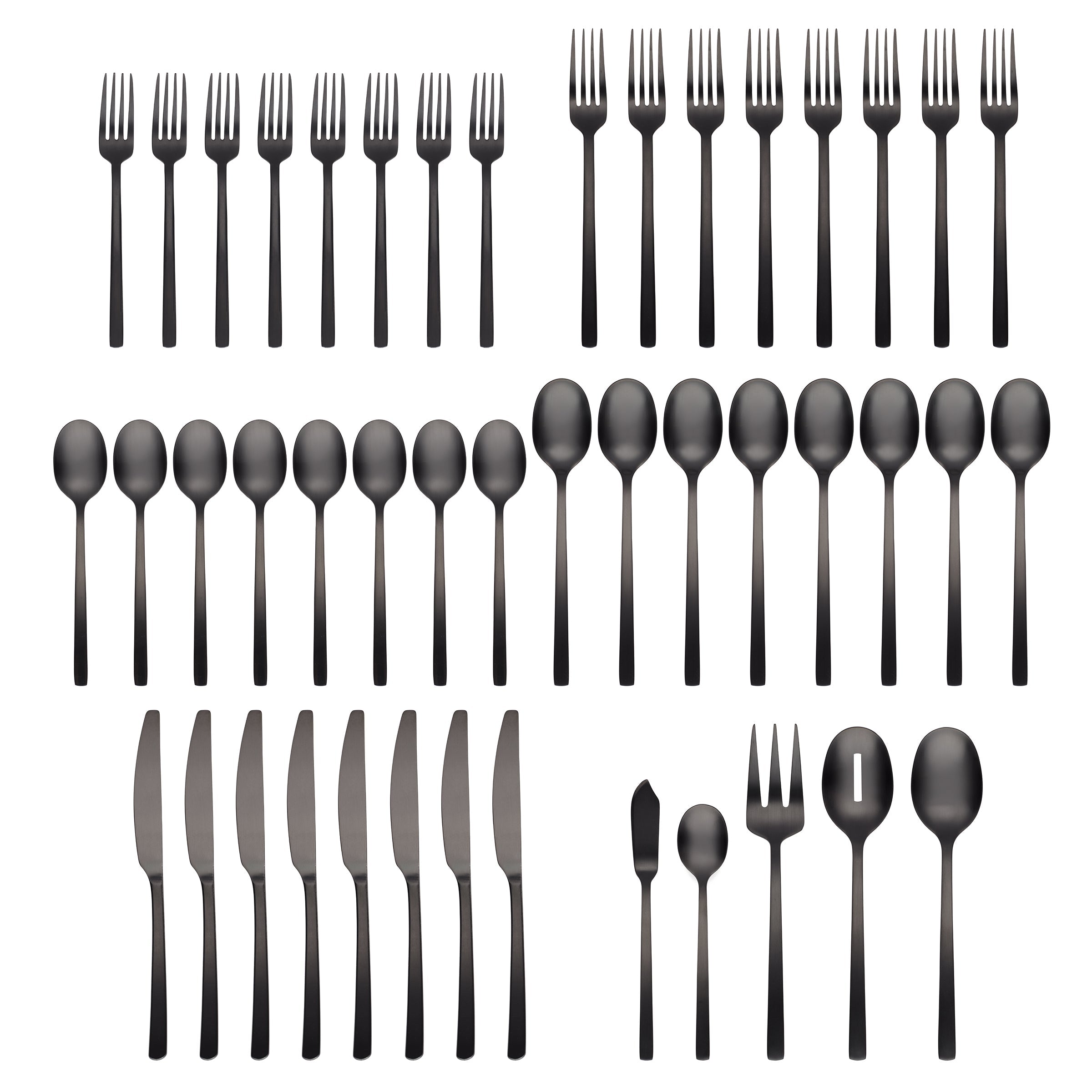 Lenox Westmore Beacon Black Satin 45-Piece Flatware Set - Image 2