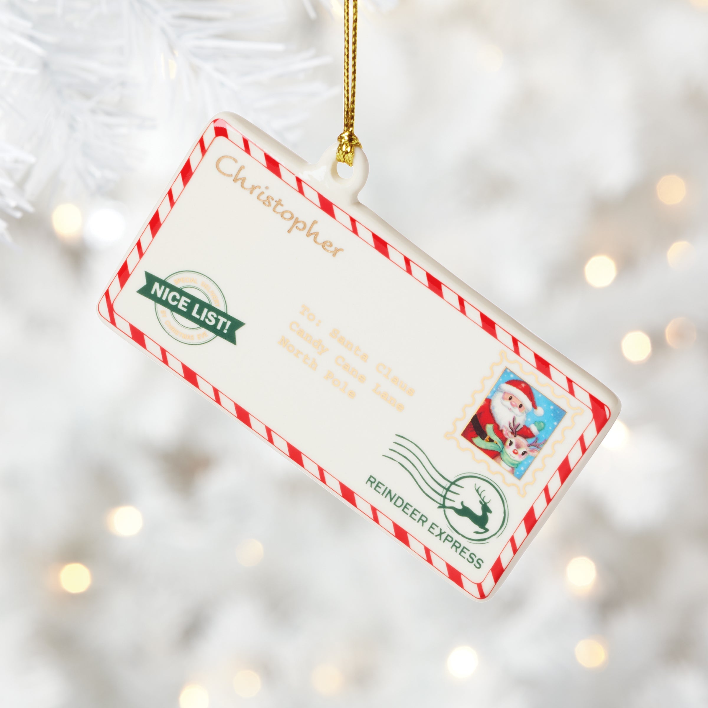 Lenox Westmore Personalized Letters to Santa Ornament - Image 5