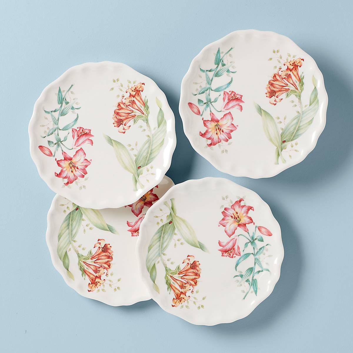 Lenox Westmore Butterfly Meadow Melamine Accent Plates, Set of 4