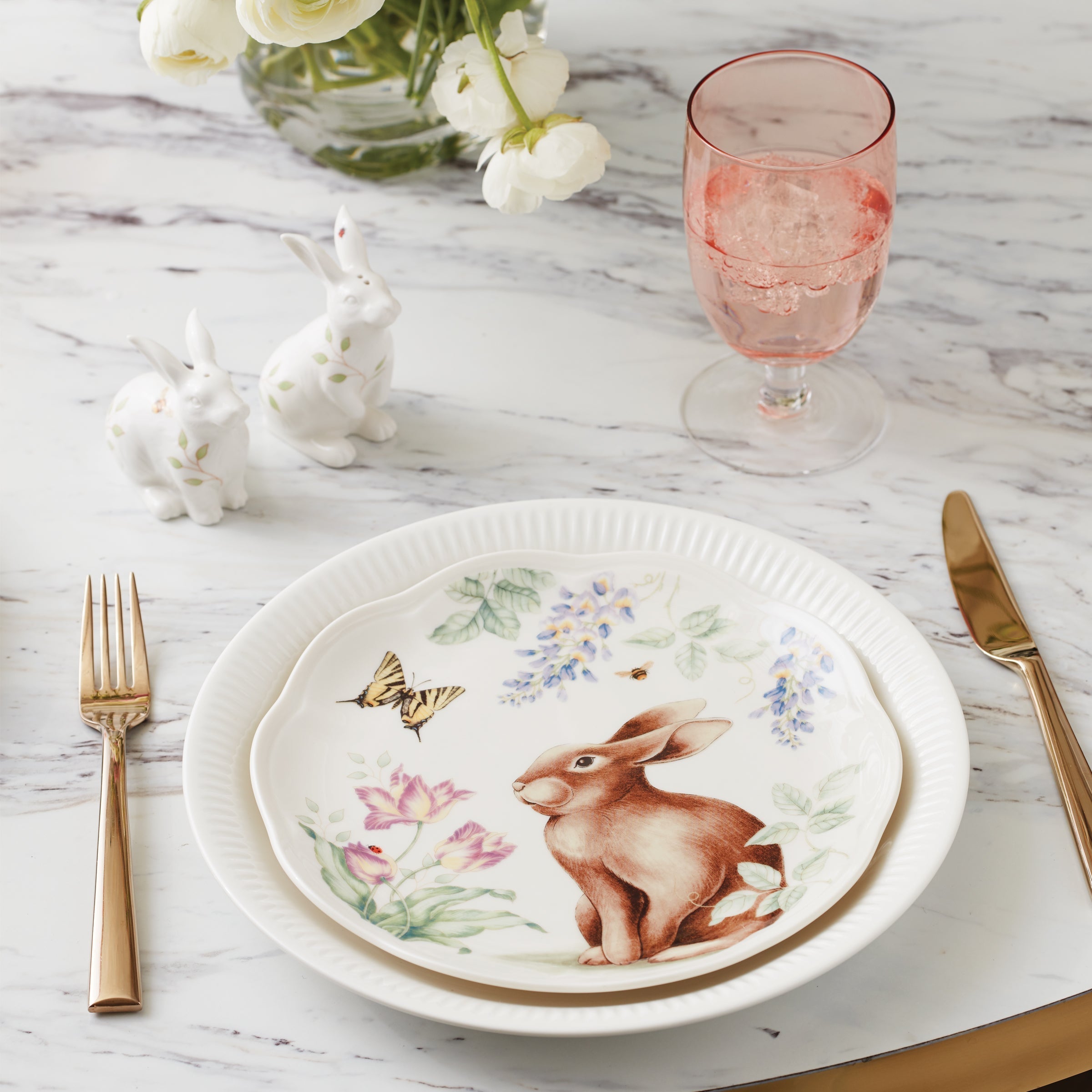 Lenox Westmore Butterfly Meadow Bunny Accent Plates, Set of 4 - Image 3