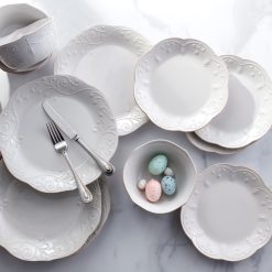 Alternative view of Lenox Westmore French Perle White 12-Piece Dinnerware Set
