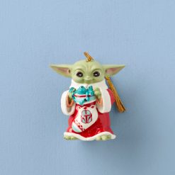 Alternative view of Lenox Westmore Holiday Grogu with Stocking Ornament