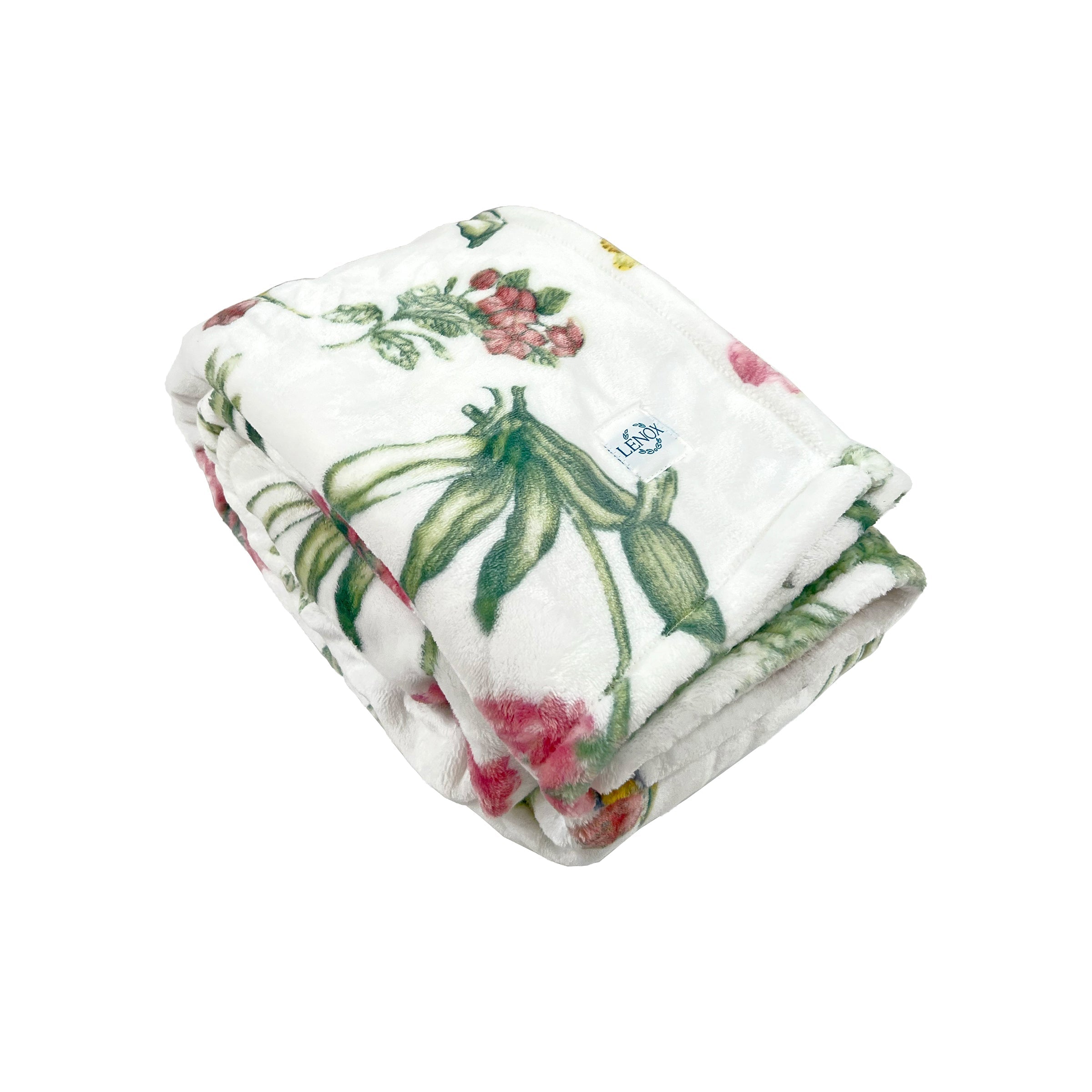 Lenox Westmore Butterfly Meadow Bloom Pink Throw Blanket - Image 3