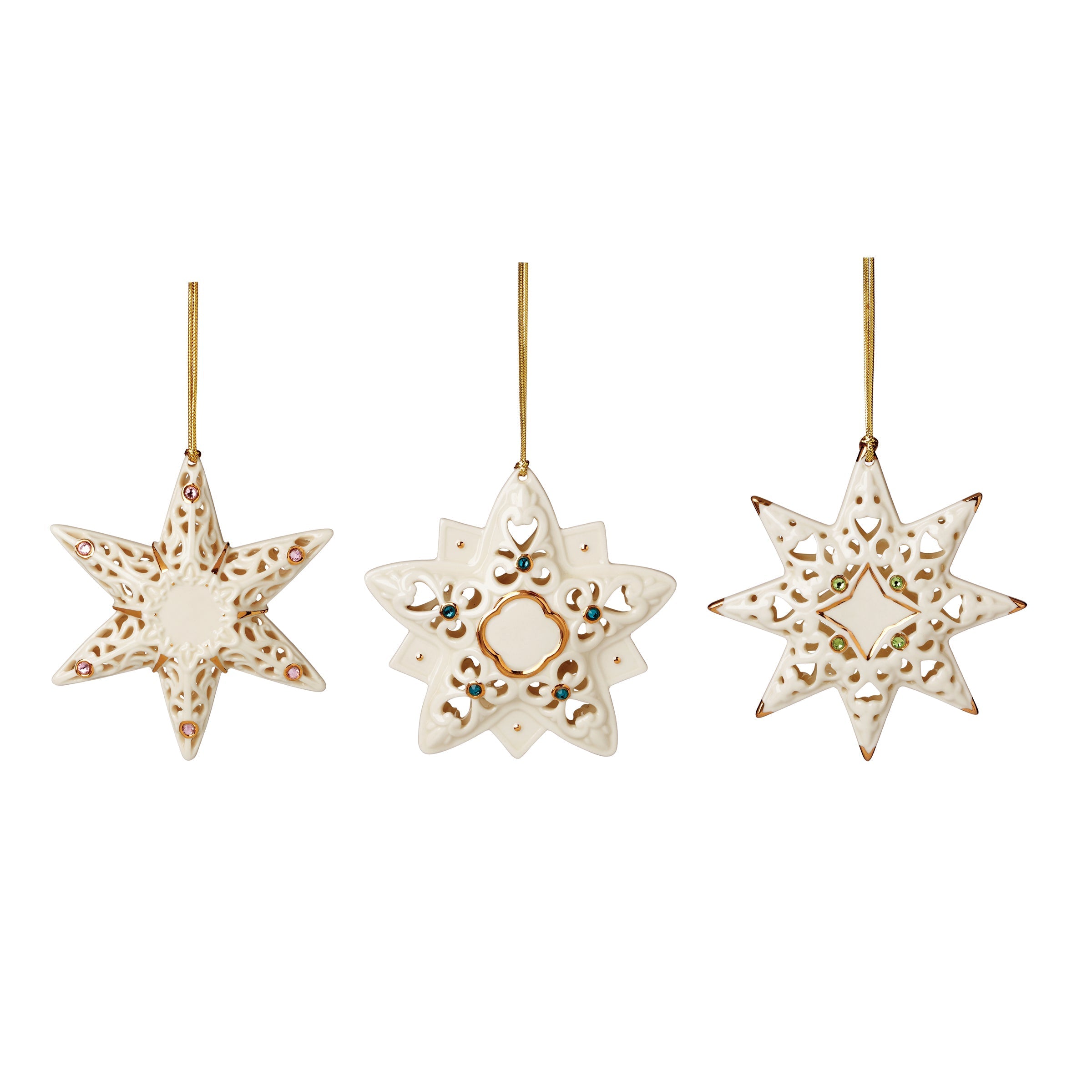 Lenox Westmore Pierced Star Ornaments Set of 3 - Image 2