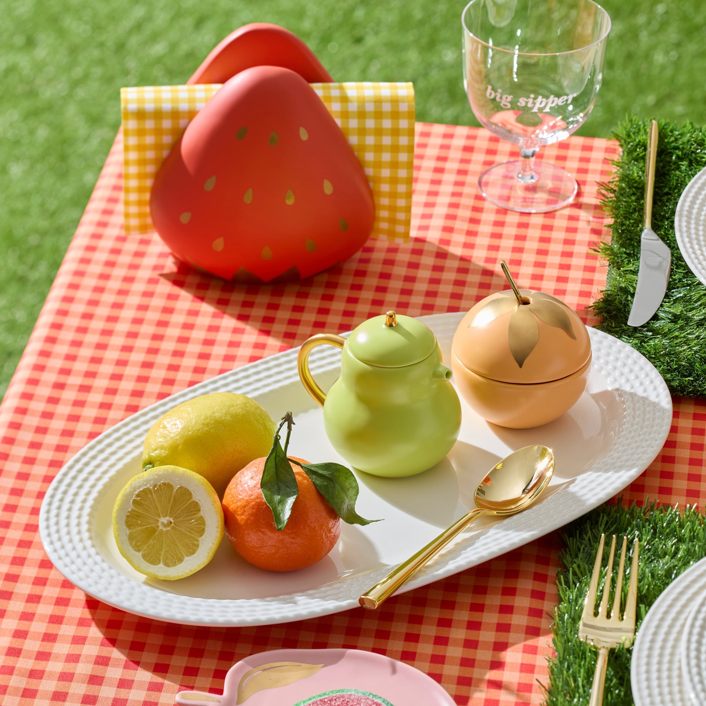 Lenox Westmore Tutti Fruity Pear & Orange Sugar & Creamer Set - Image 2
