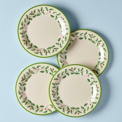 Lenox Westmore Holiday Melamine Dinner Plates, Set of 4