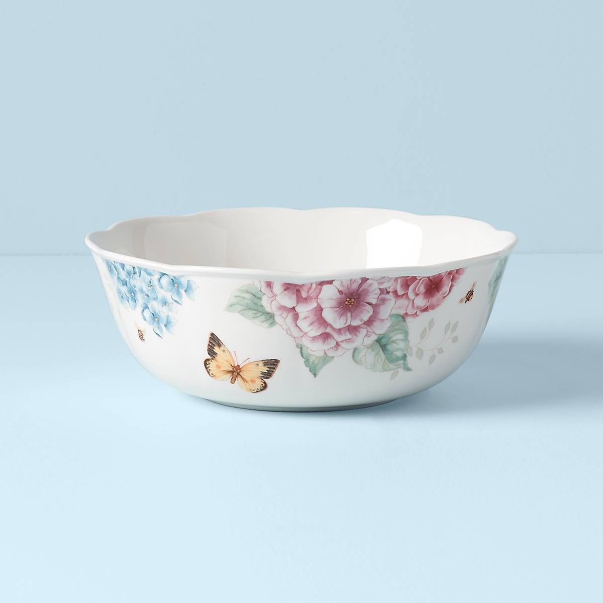 Lenox Westmore Butterfly Meadow Hydrangea Large Serving Bowl - Image 2